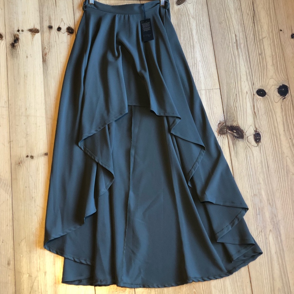 Short in the front long in the back skirt
